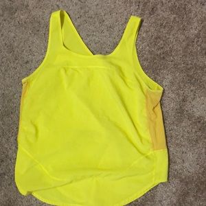 Lulumemon split back tank top - yellow